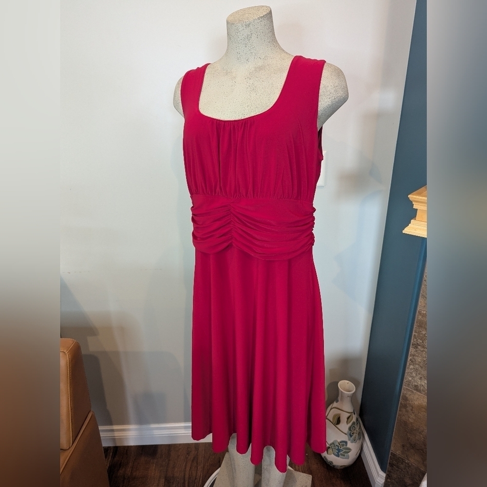 Spanner Empire Waist Red  Sleeveless Scoop Neck Dress Size XL